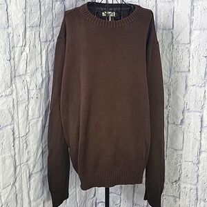 ST. JOHN'S‎ BAY Brown Cotton Pullover Sweater XXL/XXG